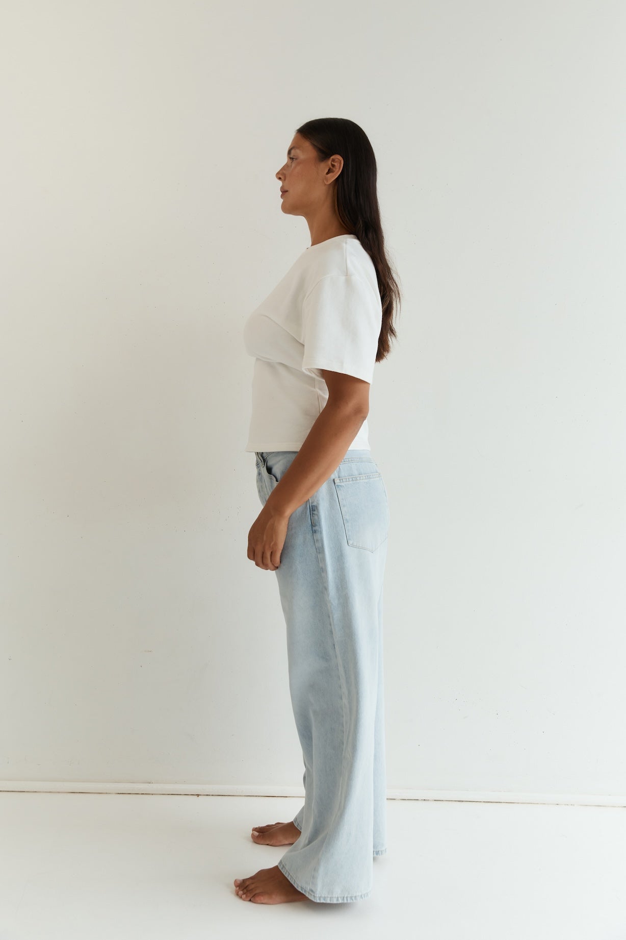 light blue 14oz denim jeans