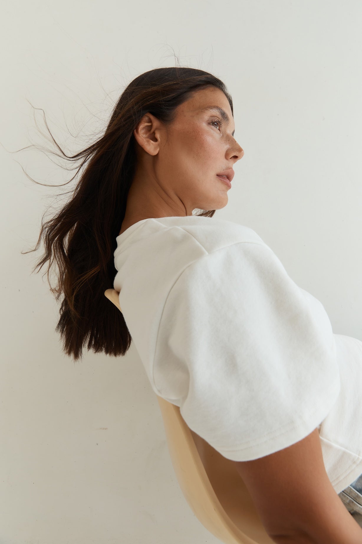 wilhelmina studio structured cotton terry tee

