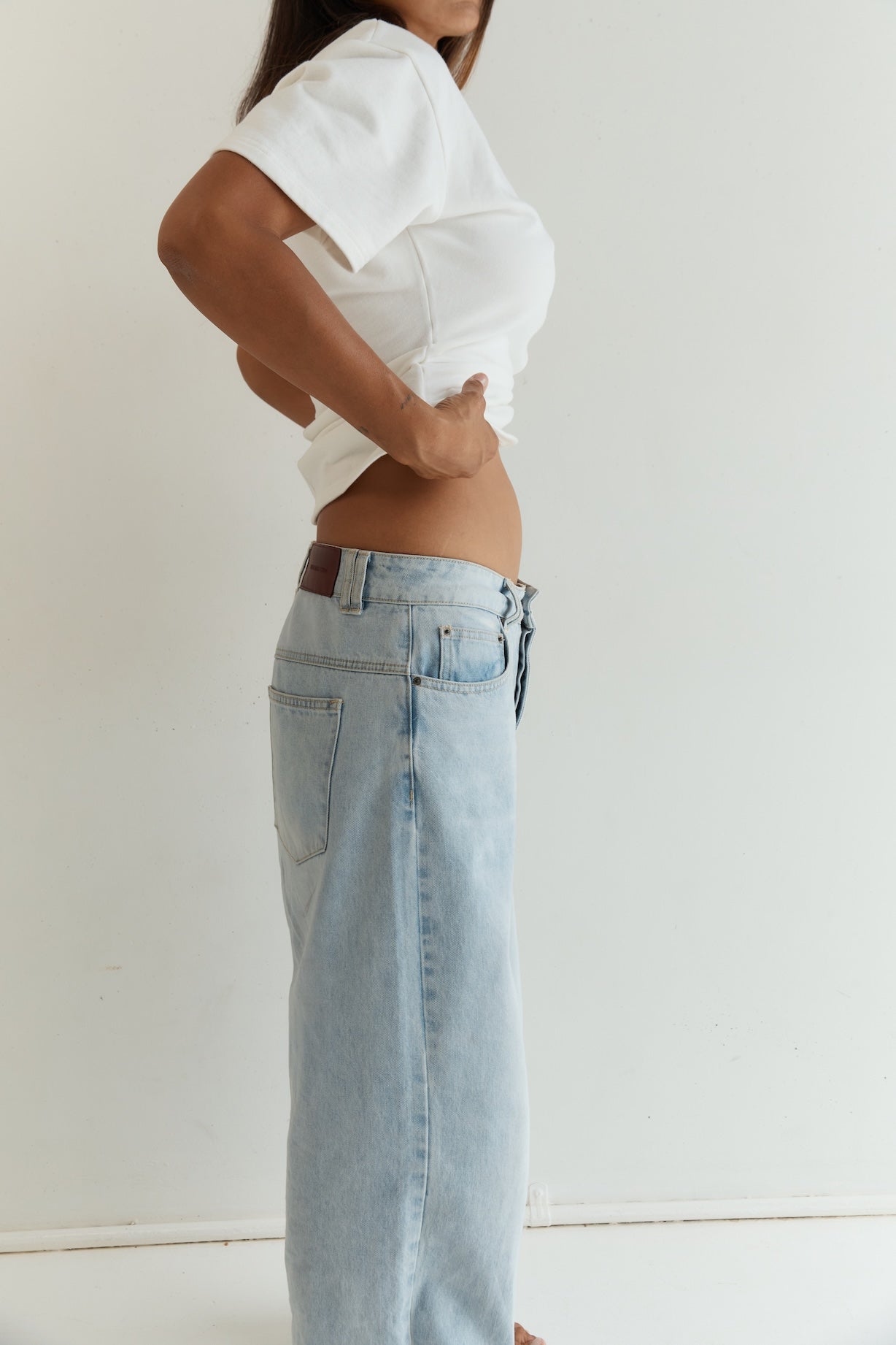 light blue 14oz denim jeans