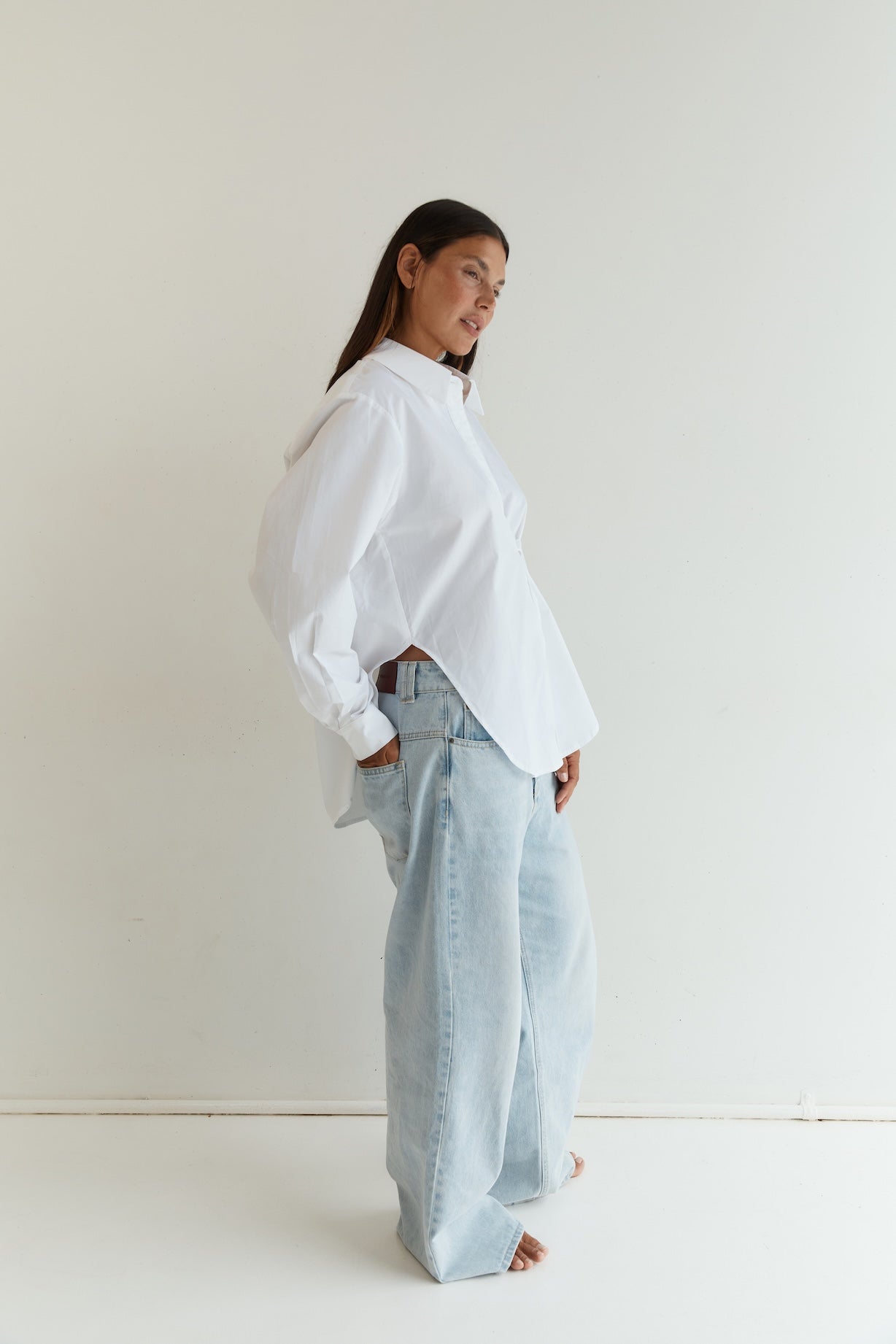 Button Up With A Twist - White