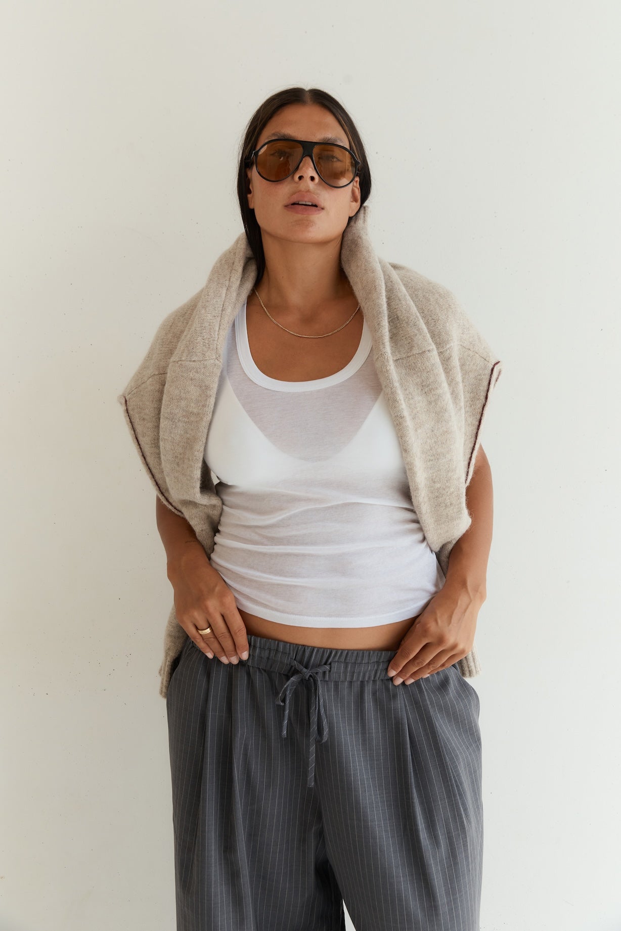 Classic Knit - Brown Melange