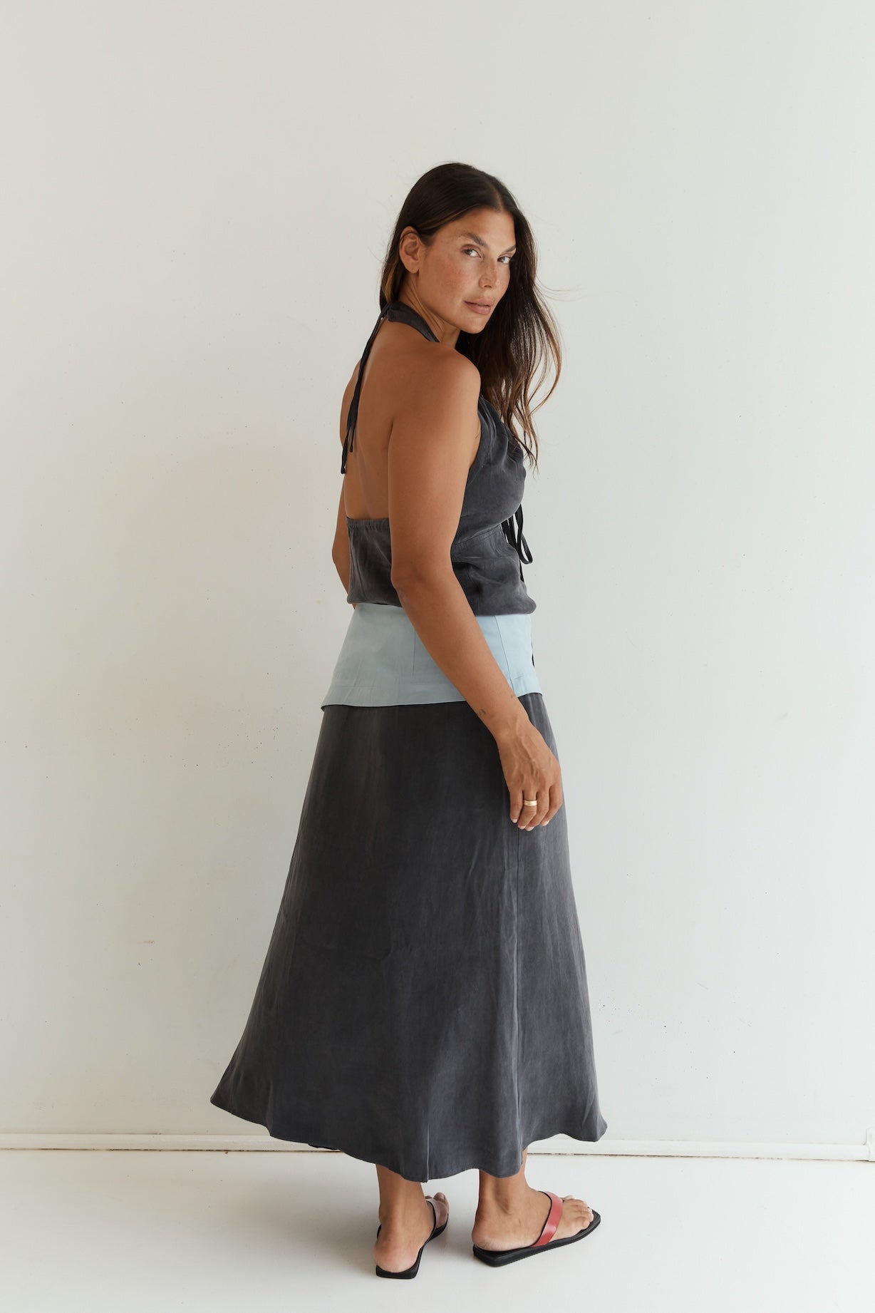 Tie Front Tank - Black