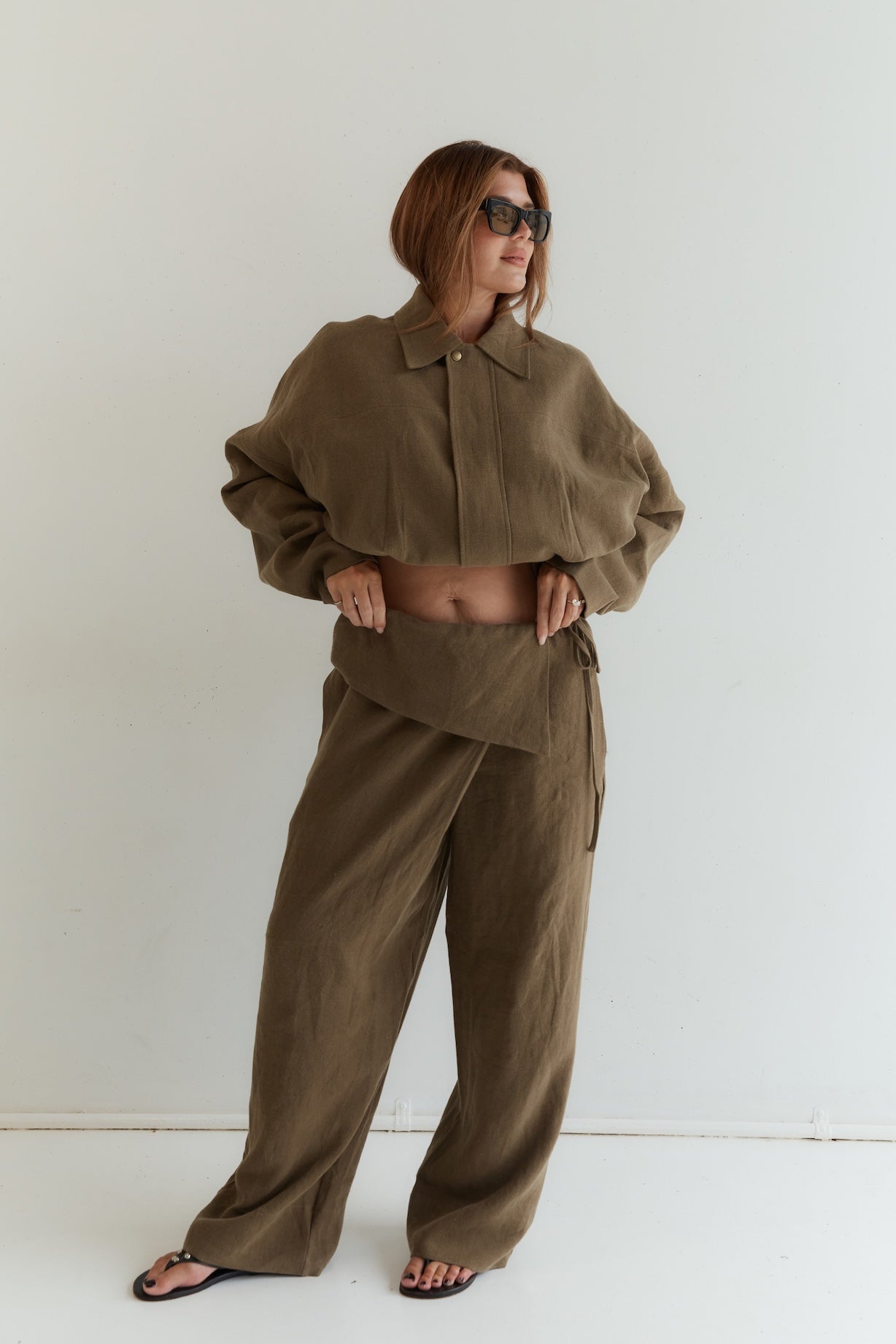 Foldover Pant - Olive