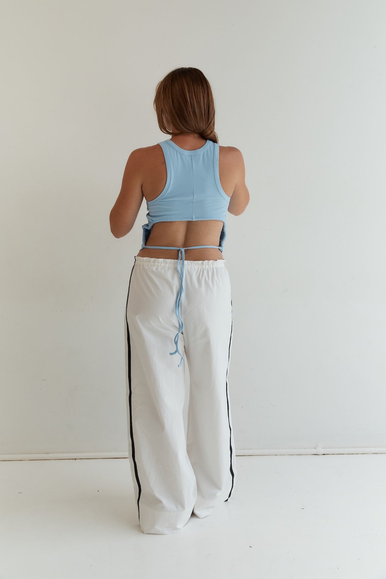Gathered Back Tank - Cornflower Blue