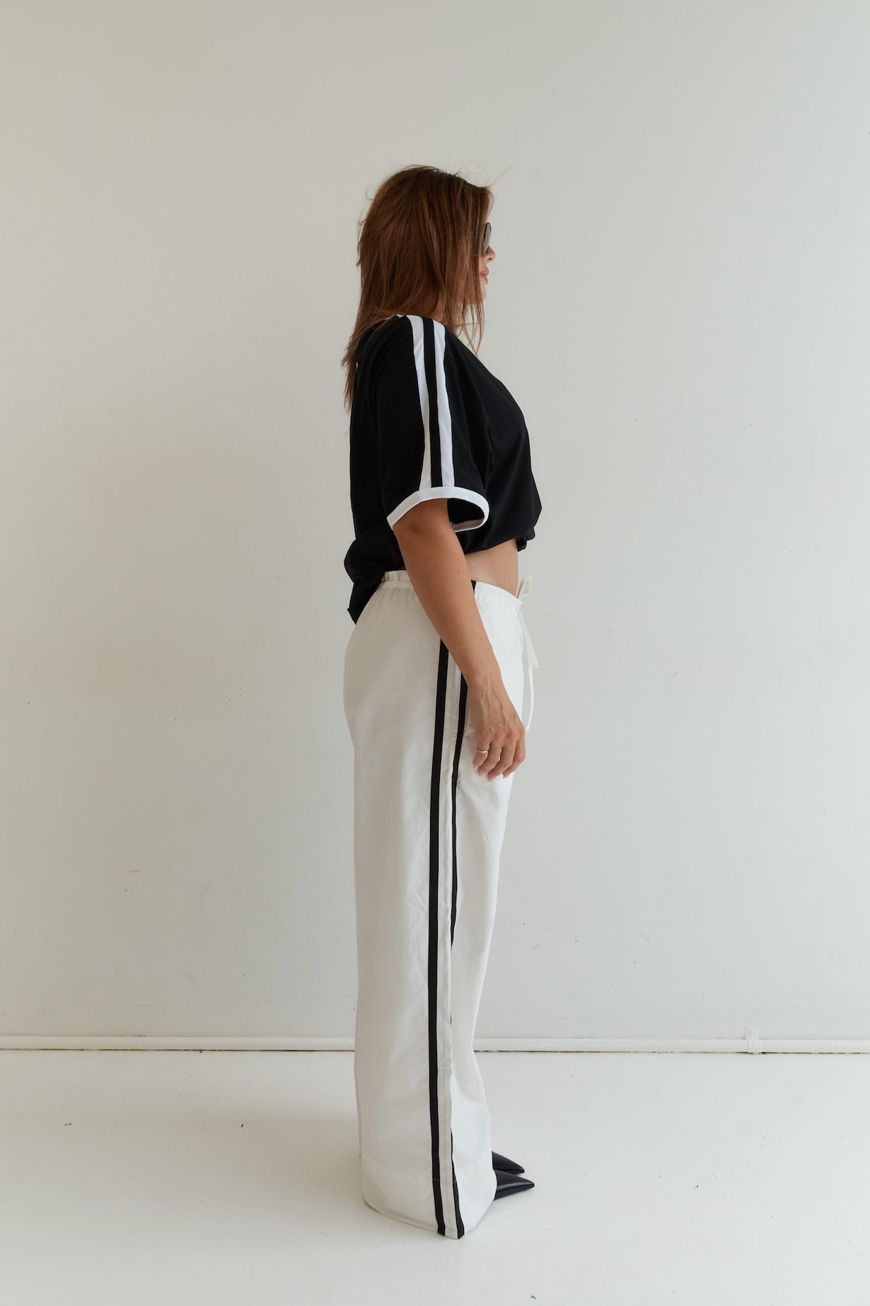 Athletic Drawstring Pant - White
