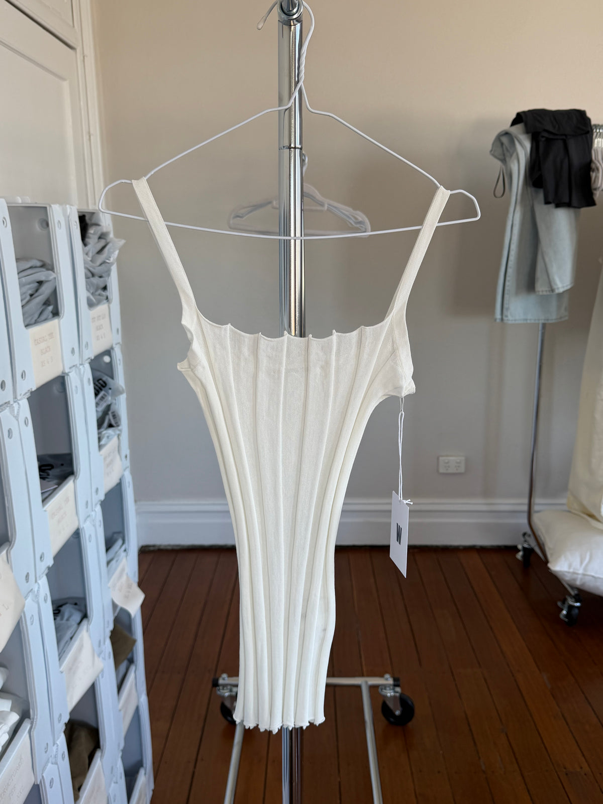 Minimal Knit Tank - White