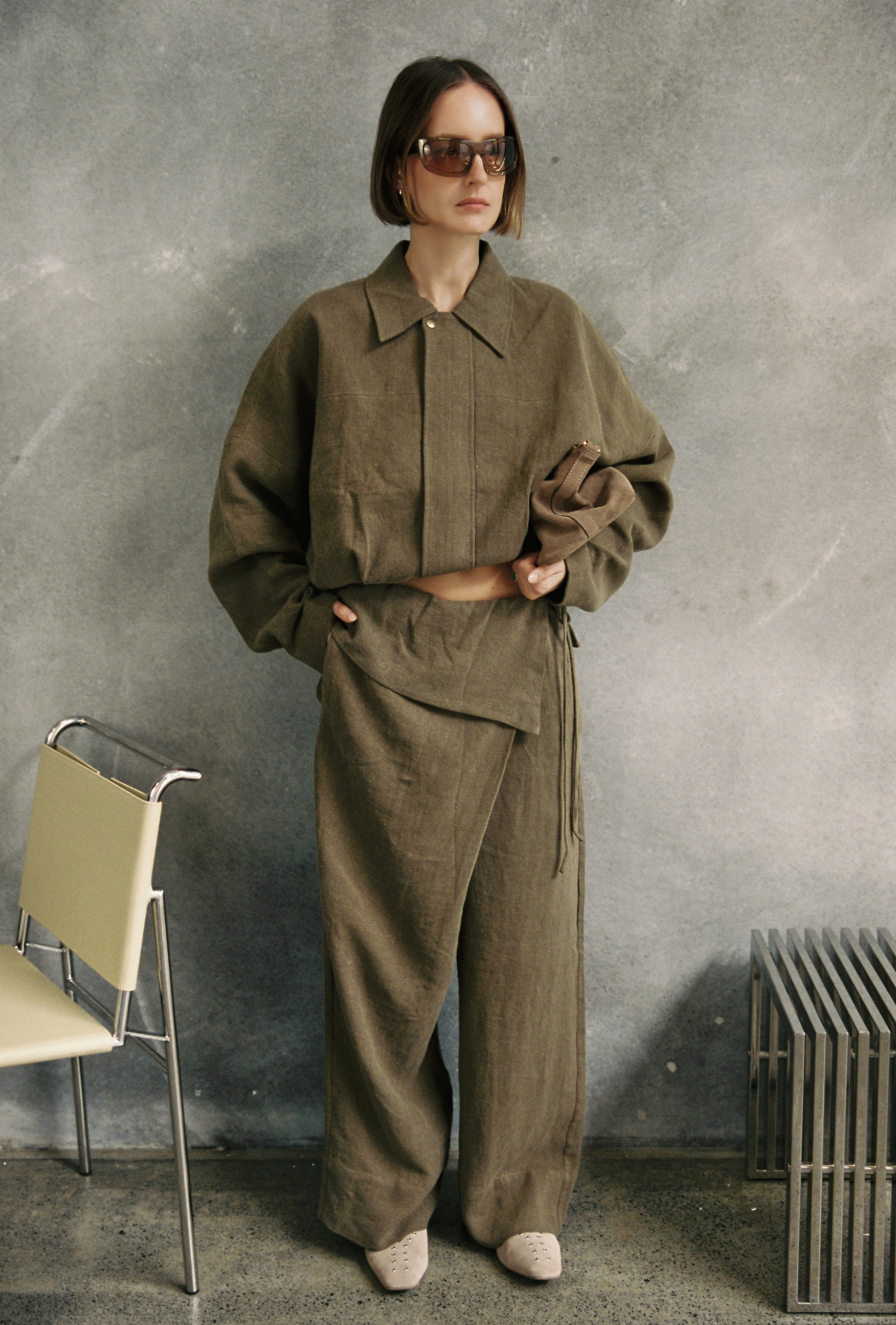 Foldover Pant - Olive