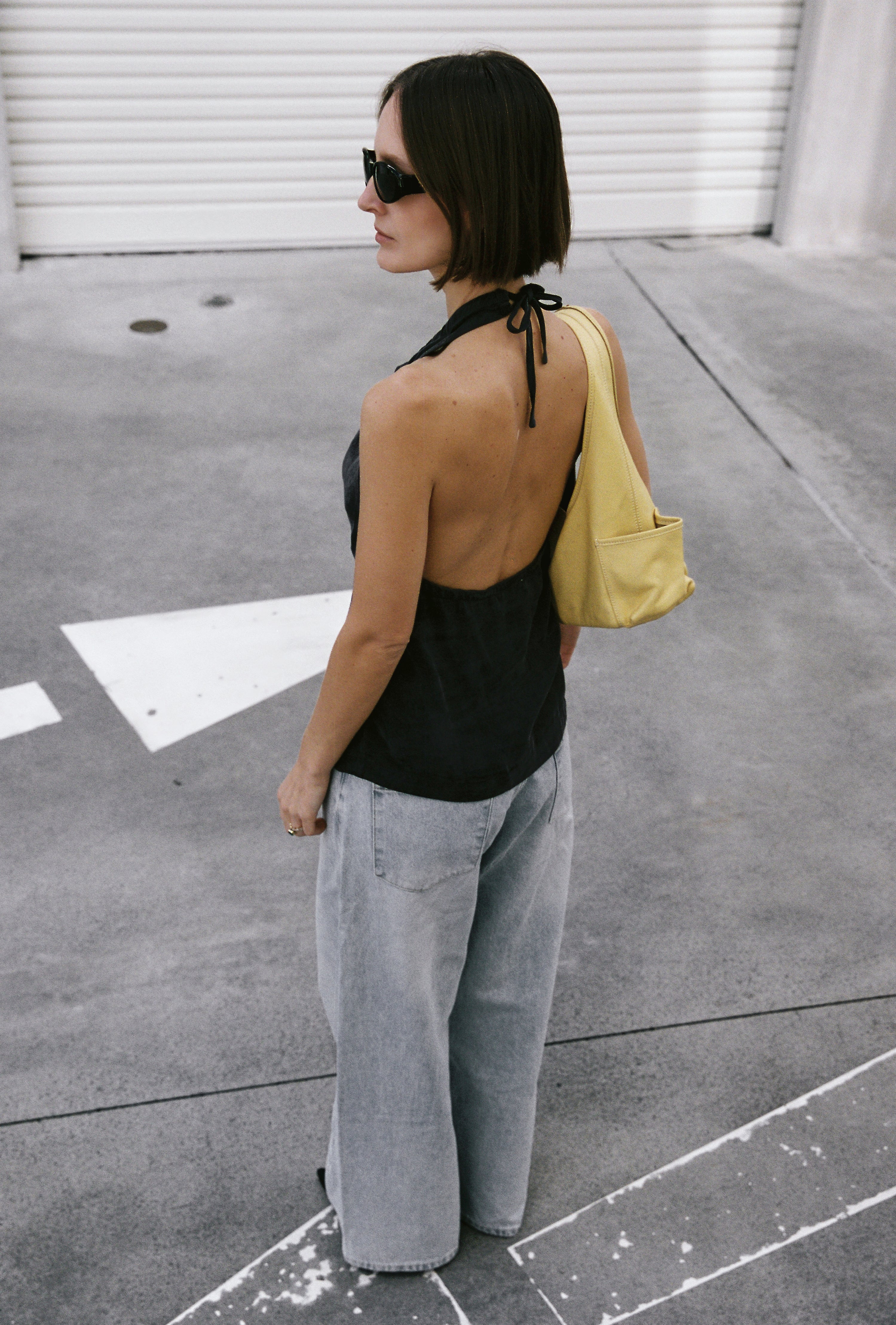Tie Front Tank - Black